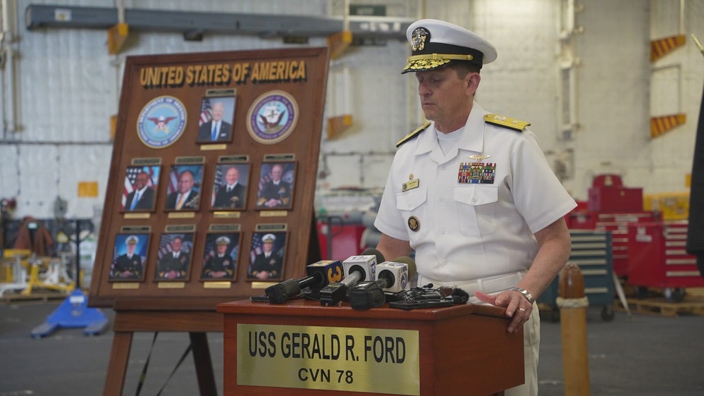 DVIDS Video USS Gerald R Ford Departs Naval Station Norfolk For