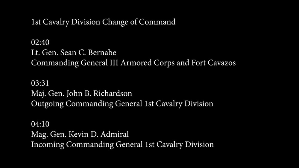 Dvids Video St Cavalry Division Changes Command