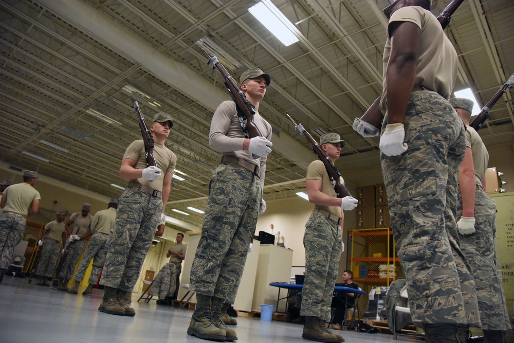 DVIDS Images U S AF Honor Guard Drill Team Practices New Routine