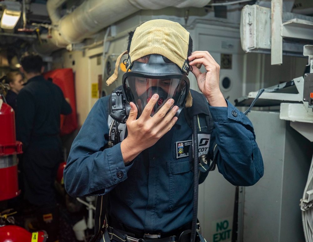 Dvids Images Sailors Conduct Damage Control Drill Aboard Uss Dewey