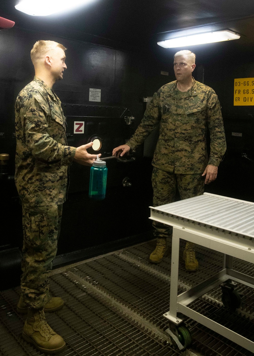 DVIDS Images 31st MEU CO Tours USS Tripoli Decon Stations Image 2