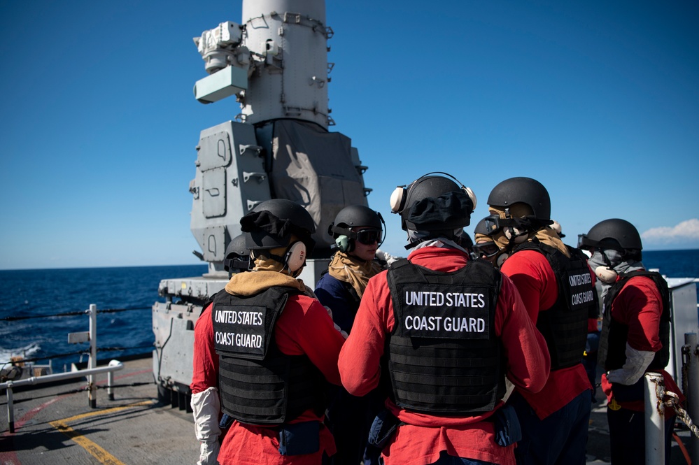 DVIDS Images Coast Guard Cutter Hamilton Conducts M240 Gunnery