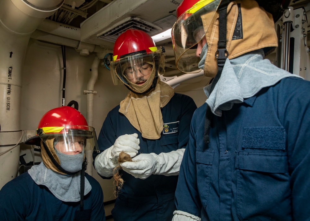 Dvids Images Sailors Conduct Damage Control Drill Aboard Uss John