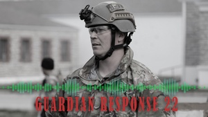 307th Chemical Company prepare decontamination line during Guardian Response 22