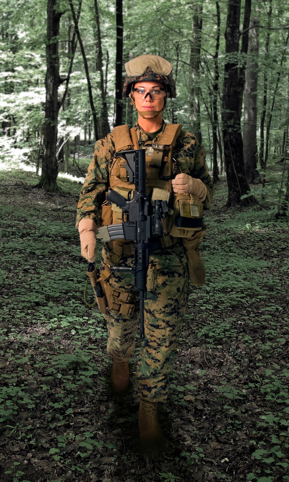 Modern Jungle Warfare Marine Photo Illustration - Marine Corps Reserve Centennial