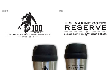 Marine Corps Reserve Centennial Commemorative Stainless Steel Coffee Tumbler