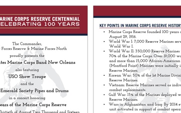 Marine Corps Reserve Centennial Concert Invite