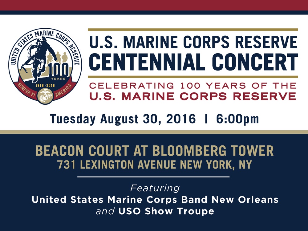Marine Corps Reserve Centennial Concert Ad