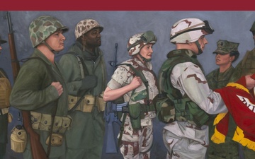 Marine Corps Reserve Centennial Painting Poster