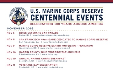 Marine Corps Reserve Centennial Event Flyer