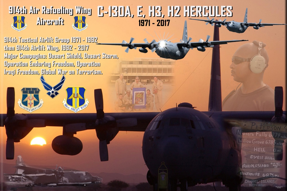 914th Airlift WIng C-130 Aircraft Linage