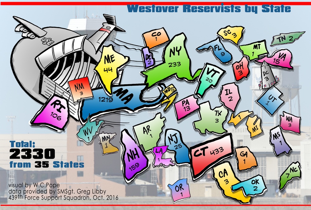 Where Westover Reservists come from by state