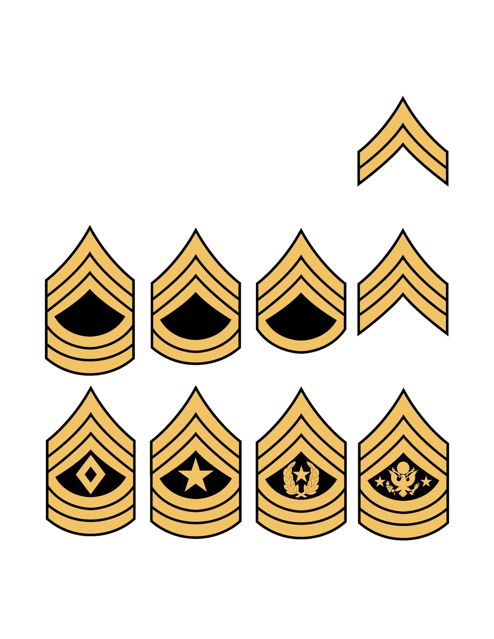 Vector - NCO Ranks: Adobe Illustrator Project File