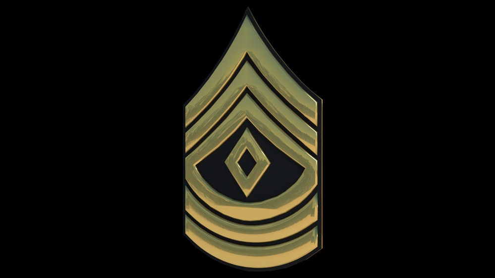 3D - Army 1SG Enlisted Rank (Angled)