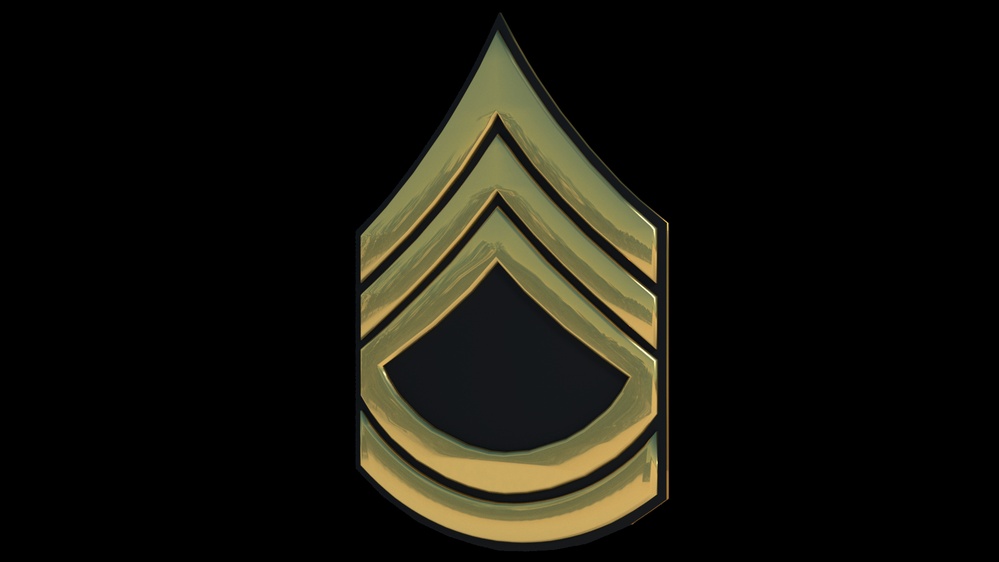 3D - Army SFC Enlisted Rank (Angled)