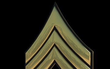 3D - Army SGT Enlisted Rank (Angled)