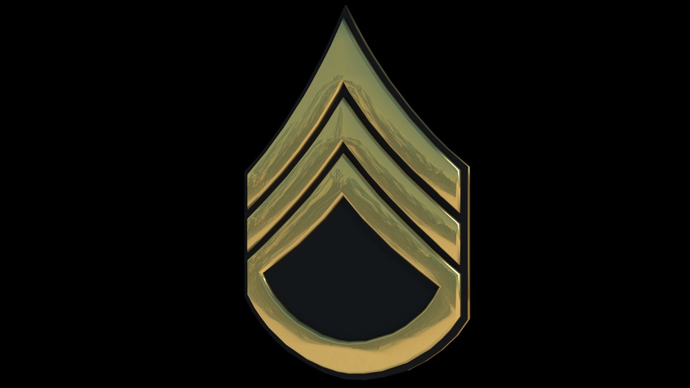 3D - Army SSG Enlisted Rank (Angled)