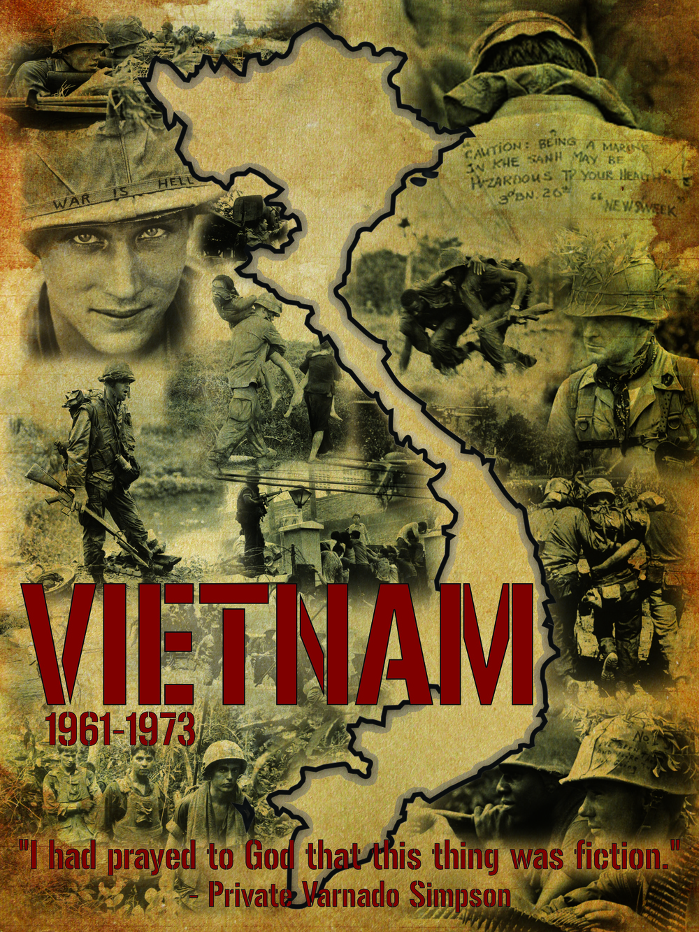 Vietnam War Collage Poster
