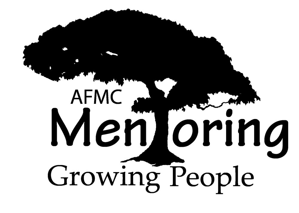 Black and White Air Force Materiel Command Mentorship Logo