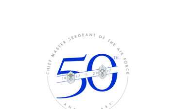 Chief Master Sergeant of the Air Force 50th Anniversary Logo