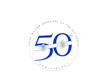 Chief Master Sergeant of the Air Force 50th Anniversary Logo