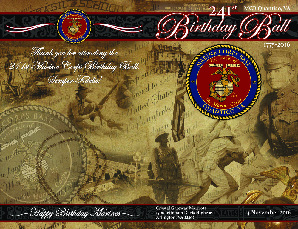 Marine Corps Base Quantico 241st Birthday Ball Program