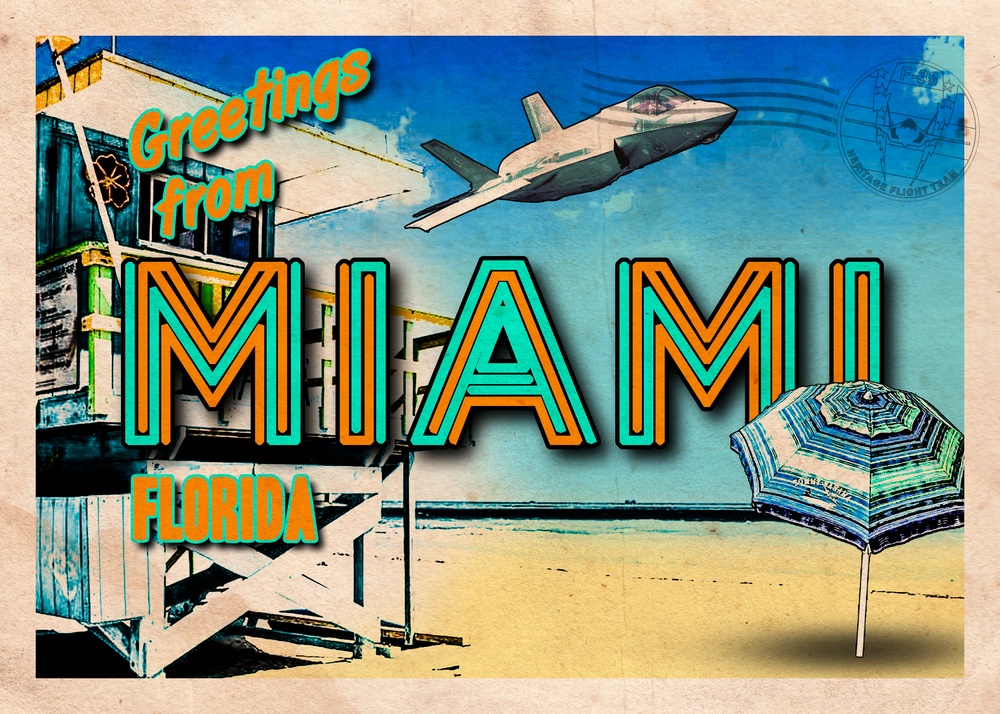 F-35 Heritage Flight Team Miami Postcard