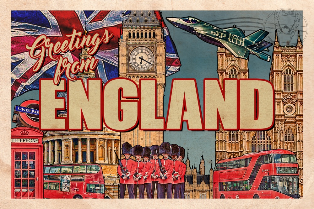 F-35 Heritage Flight Team England Postcard