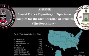 The Armed Forces Repository of Specimen Samples for the Identification of Remains display board