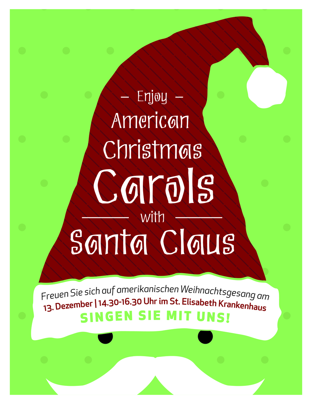 Christmas caroling poster