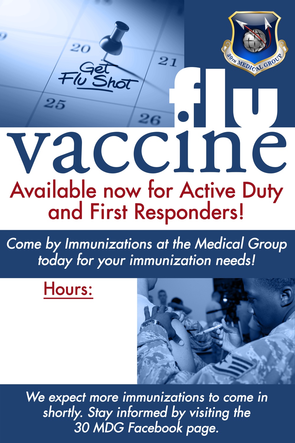 30th Med Group Flu Vaccine Advertisement