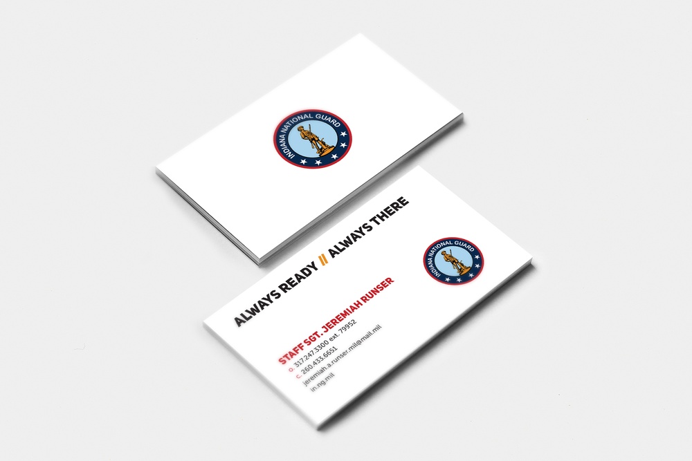 Indiana National Guard Business Card Template