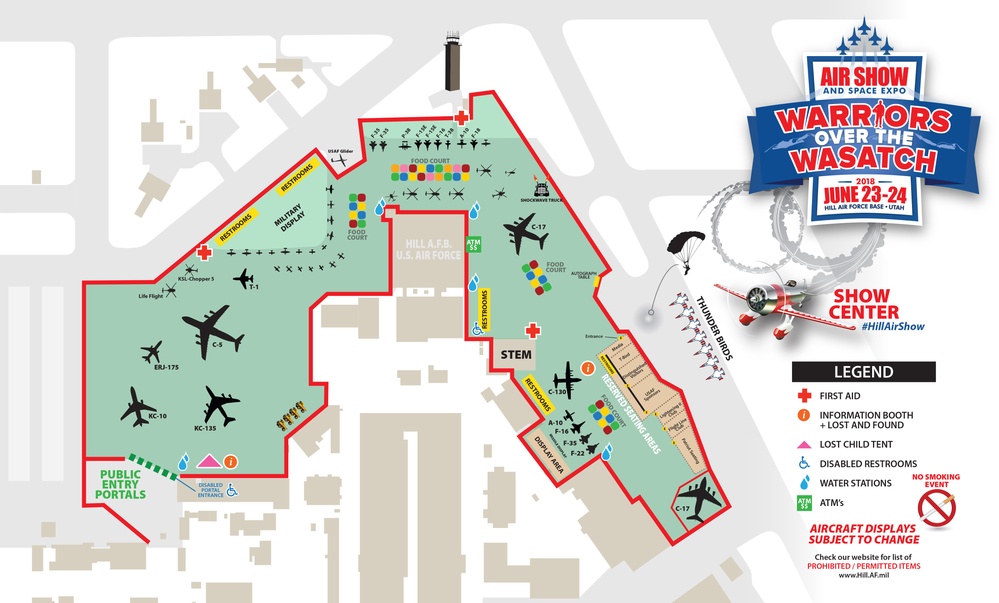 Souvenir Program Ramp Layout: 2018 Air and Space Show, Hill AFB, UT