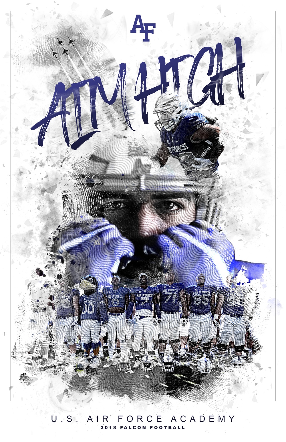 2018 U.S. Air Force Academy Football Motivational Poster - 300 DPI