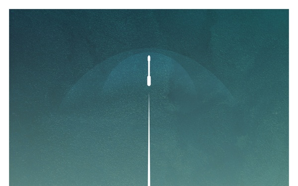 Falcon 9 - GPS III Launch Commemorative Poster - 300 DPI