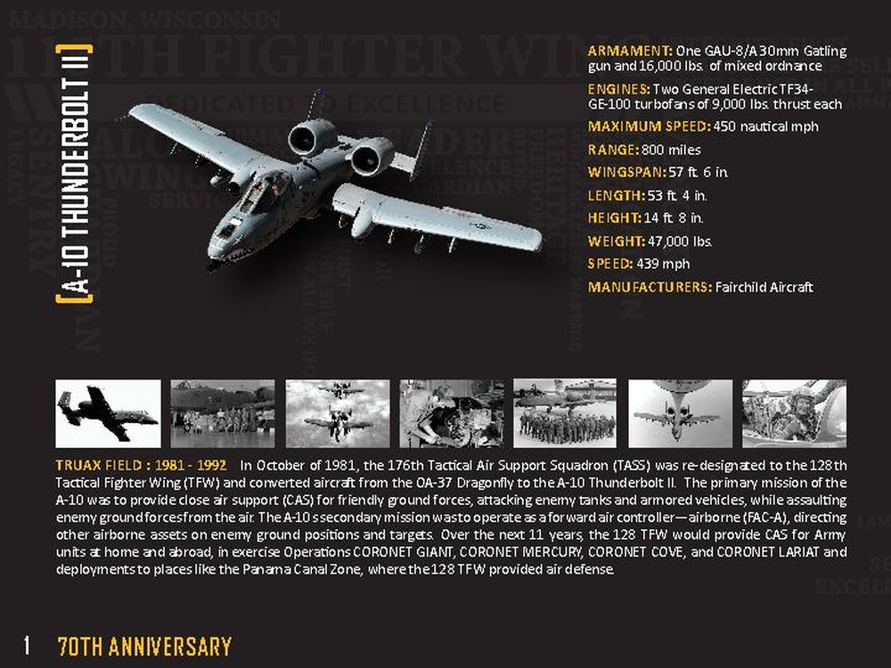 70th Anniversary Booklet - Aircraft Spread