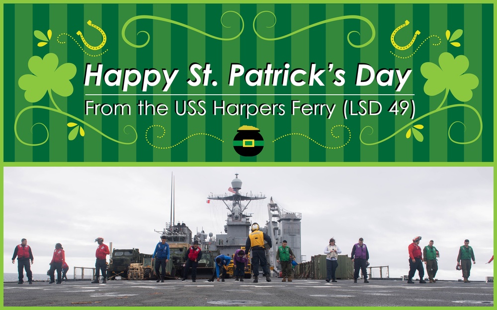 Happy St. Patrick&amp;#39;s Day From USS Harpers Ferry (LSD 49)