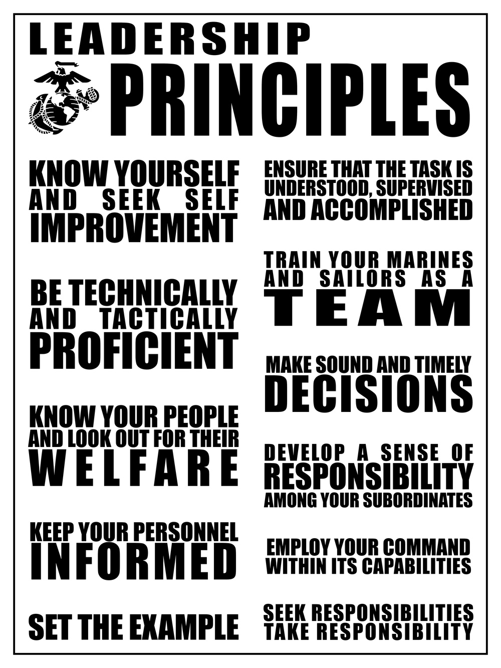 USMC Leadership Principles