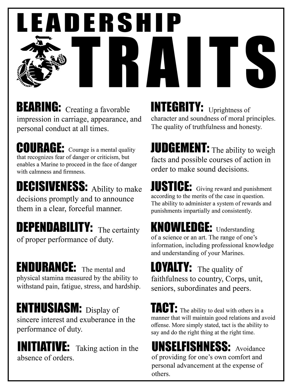 USMC Leadership Traits