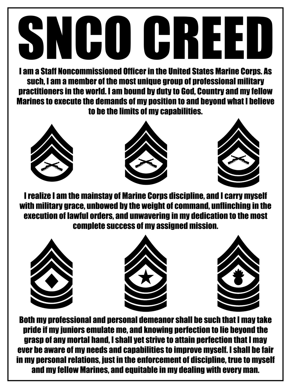 USMC SNCO Creed