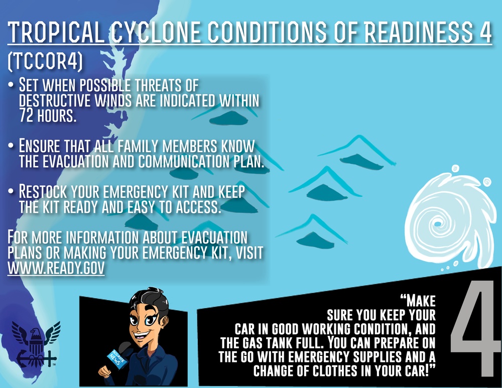Tropical Cyclone Condition of Readiness 4 (TCCOR4)