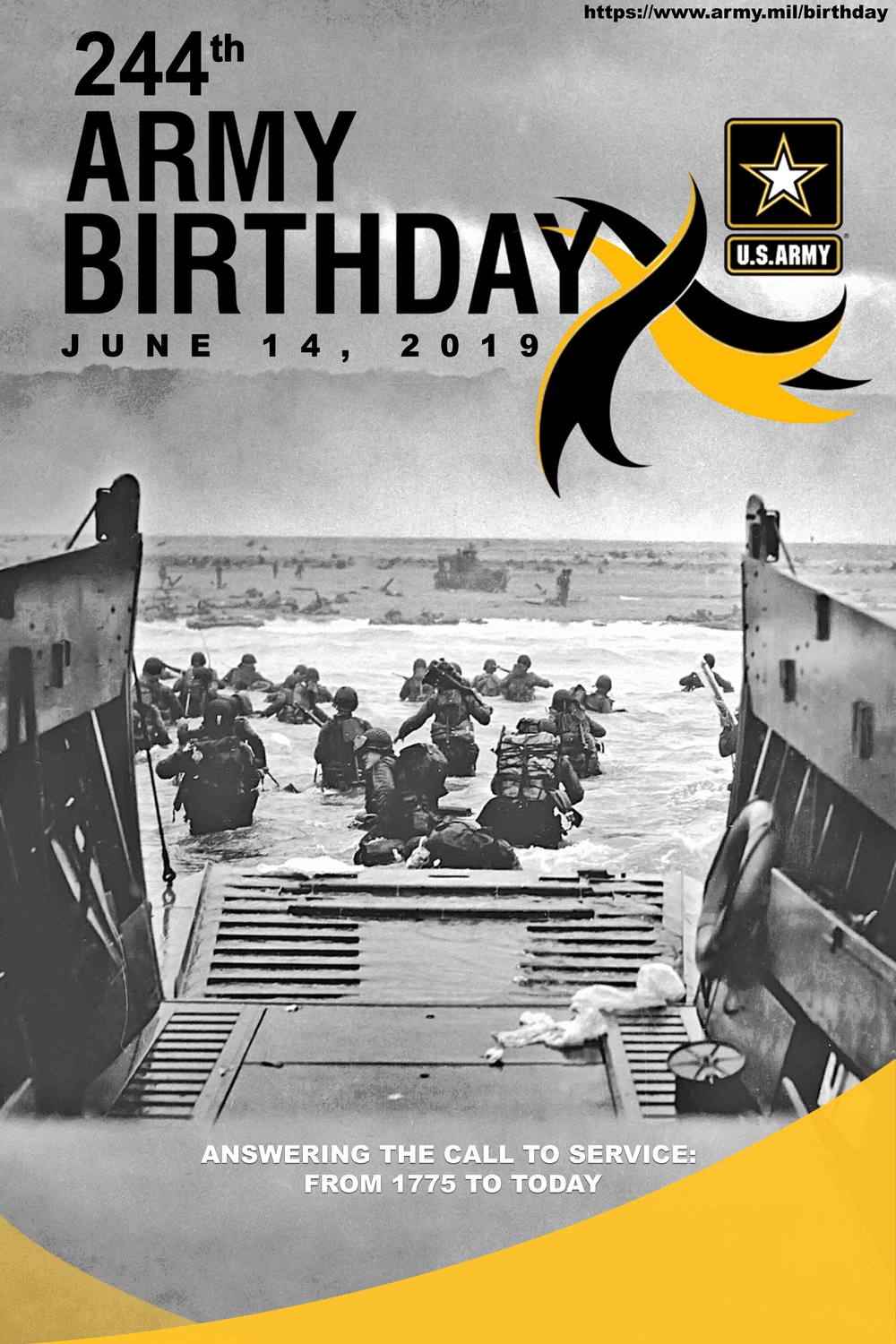 244th Army Birthday Poster design(D-Day)