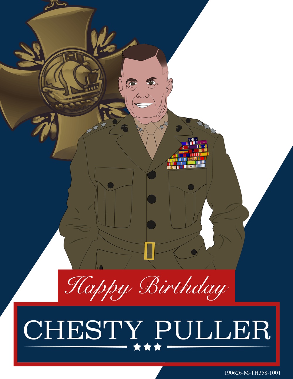 Chesty Puller's 121st Birthday Graphic
