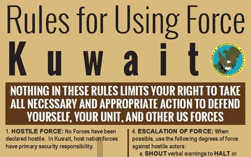 SPMAGTF-CR-CC 19.2: Rules for Using Force, Kuwait
