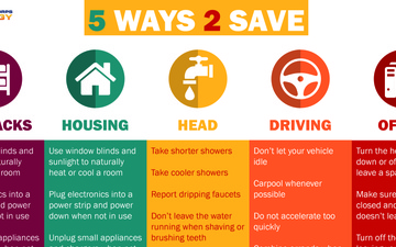 Informational Graphic Displays Simple Steps to Conserve Energy