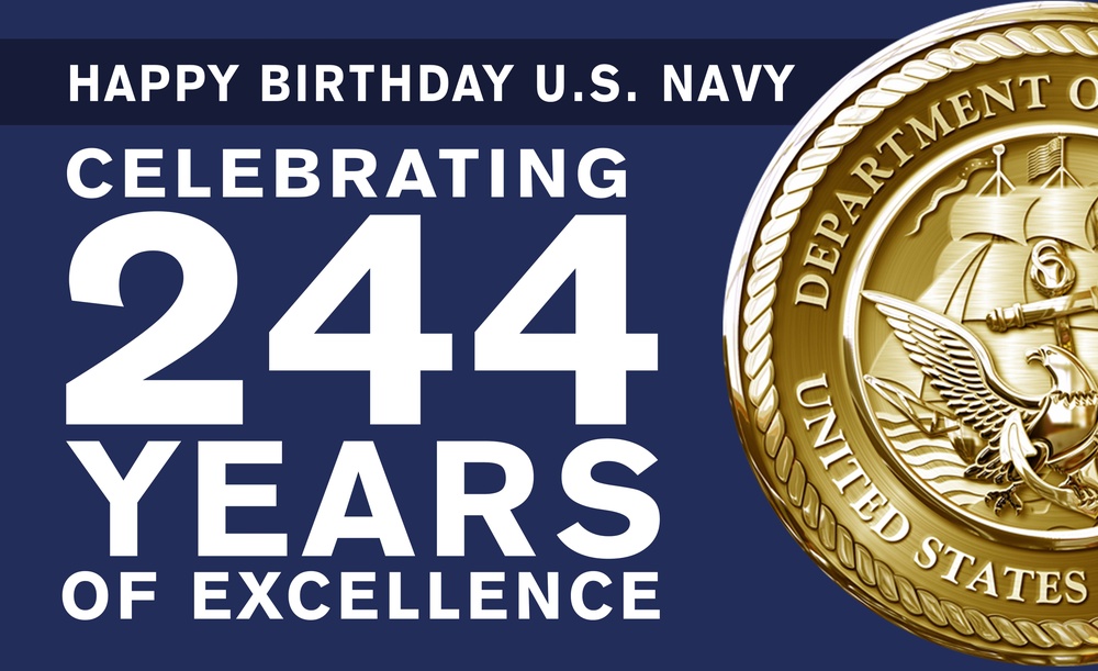 Graphic celebrates the U.S. Navy's 244th birthday