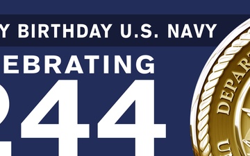 Graphic celebrates the U.S. Navy's 244th birthday