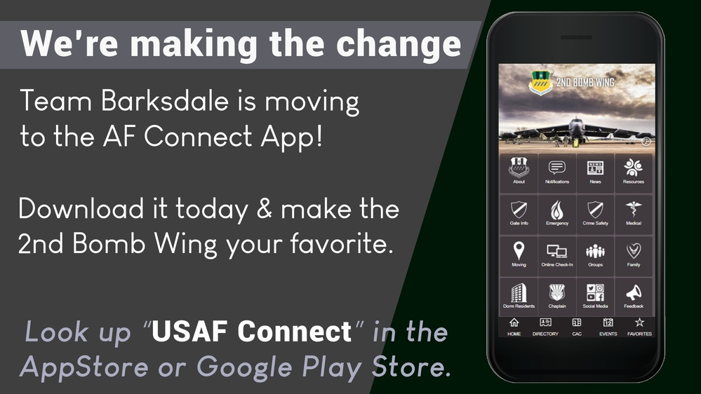 Barksdale changes to AF Connect App