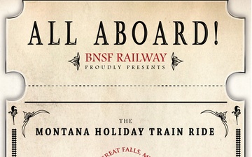 Montana Holiday Train Ride Poster 2019