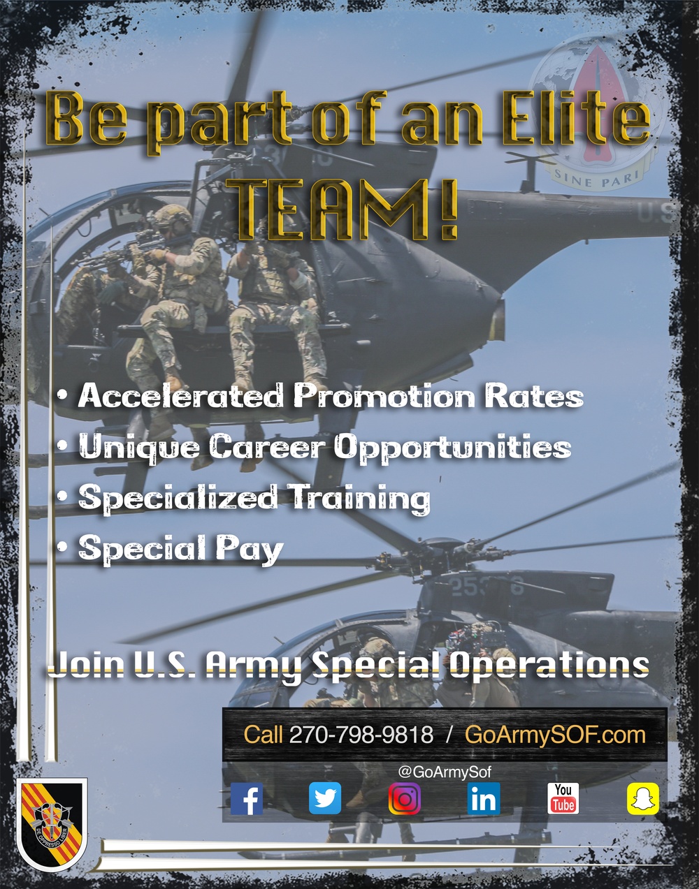 Poster created in support of Special Operations Recruiting Battalion Campaign